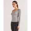 Staple The Label Molly Knit Top (Grey marle , S)
