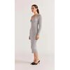 Staple The Label Molly Knit Midi Dress (Grey marle , S)