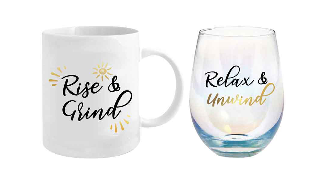 Grind/Relax Mug & Glass Gift Set