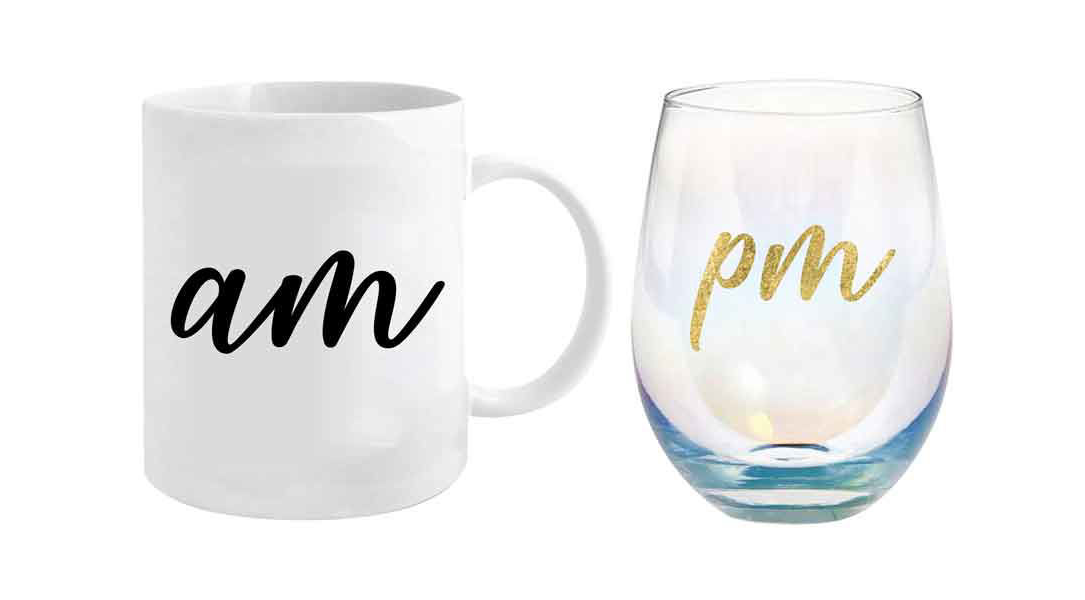 AM/PM Mug & Glass Gift Set