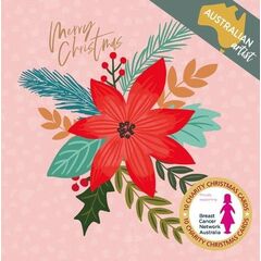 Vevoke Merry Christmas Breast Cancer Charity Christmas Cards Boxed