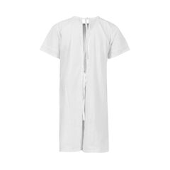 MEDI8 PATIENT GOWN SHORT SLEEVE WHITE- ONE SIZE FITS MOST
