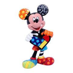 Disney Britto Mickey Holding Heart Figurine