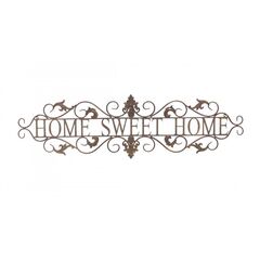 Wall Art | Sign "Home Sweet Home" Filigree Rustic Metal 1120 x 350 x 80mm