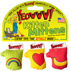 Yeowww! Kittens' Mittens Catnip Toy 3pk