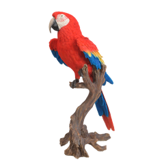 Statue | Macaw Scarlet on Branch 410 x 270 x 680mm