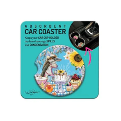 Lisa Pollock Ceramic Car Coaster - Kath Kook