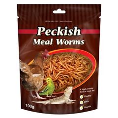 Peckish Meal Worms 100g for Poultry Birds & Lizards