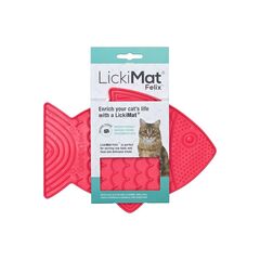 Lickimat Felix for Cats Pink Lick Mat Enrichment