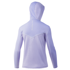 Huk Icon X Solid Long Sleeve Lavender Womens (LARGE )