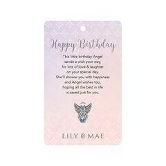 Lily & Mae - Angel Pin - Happy Birthday