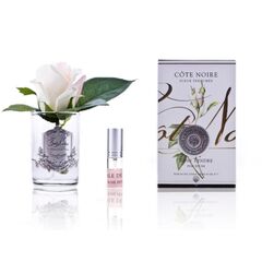 COTE NOIRE PERFUME ROSE BUD PINK BLUSH IN CLEAR WITH SILVER