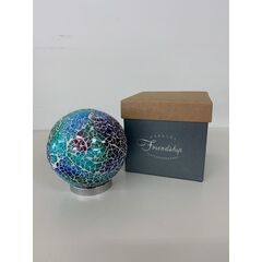 FRIENDSHIP BALL TRANQUIL GREEN MOSAIC - GIFT BOXED WITH AFFIRMATION CARD AND STAND