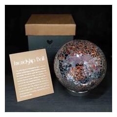 FRIENDSHIP BALL RED MOSAIC - GIFT BOXED WITH AFFIRMATION CARD AND STAND