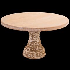 CAKE STAND CARVED WOOD