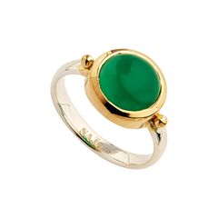 Garland Two-Tone Green Onyx Najo Ring