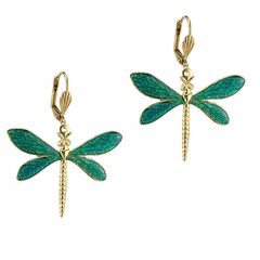 Libellules Emerald Au Bout des Reves Earrings