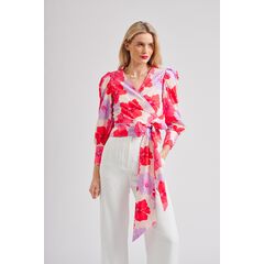 Shirty Shirt Hazel Wrap - Spring Floral