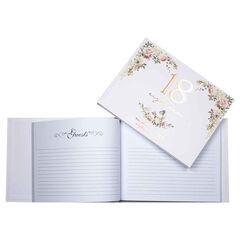 GUEST BOOK 18TH FLORAL ROSE GOLD