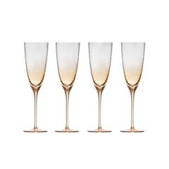Dimpled Sunset 4pk Champagne Glass