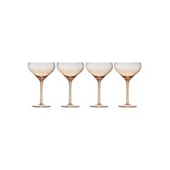 Dimpled Sunset 4pk Coupe Glass