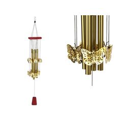GOLD BELL AND BUTTERFLY WIND CHIME
