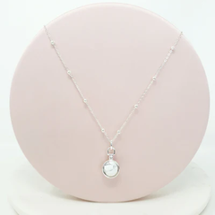 Silver Marble Ball Necklace