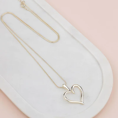 Gold J1 Favourite Heart Long Necklace