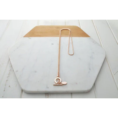 Rose Gold Snake Chain With O Ring Necklace