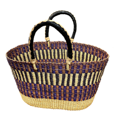 Bashiri - Brighton Basket Oval Purple Brown