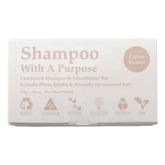 Shampoo With A Purpose - Shampoo & Conditioner Bar Colour Treated Hair 135gm