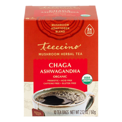 Teeccino - Chaga Ashwagandha Mushrom Tea bags x 10