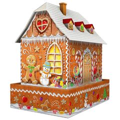 3d Puzzle 216pc - Ravensburger - Ginger Bread House Night Edition