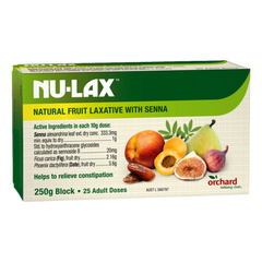Nu-lax - Natural Fruit Laxative with Natural Senna Block 250gm