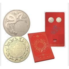 Coin Pack - Year Of The Dragon $1. Uncirc 2024 2 Coin Set