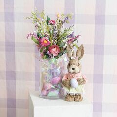 Easter Egg Collector Straw Bunny