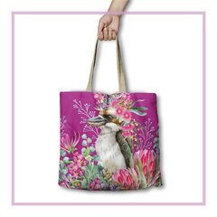Reusable Shopping Bag - Blush Kookaburra