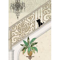 Stairs Kitty Greeting Card