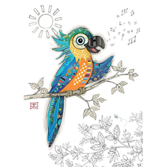 Percy Parrot Greeting Card
