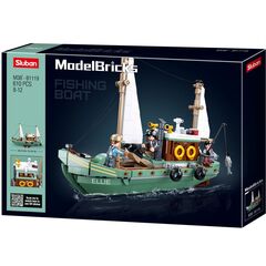 Sluban Model Bricks Fishing Boat 610 Pc Set