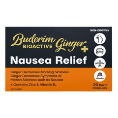 Buderim Ginger - Bioactive + Nausea Relief Capsules 20
