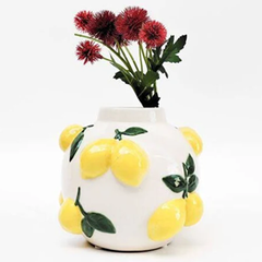 Tuscan Lemon Vase White 16cm