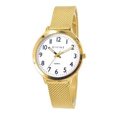 DIVINE Classic Arabic Dial Ladies Watch - Gold