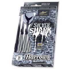 Harrows Silver Shark Style a Tungsten Look Steel Tip Darts 21g