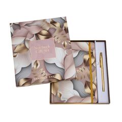 Elegance Notebook & Pen Gift Set - Musk & Gardenia