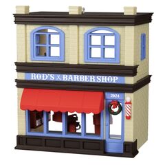 Nostalgic Houses and Shops Rod's Barbershop 2024 Hallmark Keepsake Ornament