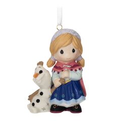Disney Precious Moments Frozen Anna and Olaf Porcelain Hallmark Keepsake Ornament