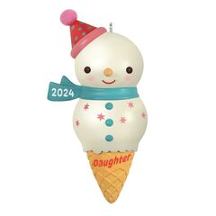 Daughter Snowman Ice Cream Cone 2024 Hallmark Keepsake Ornament