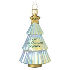 Our First Christmas Together 2024 Glass Hallmark Keepsake Ornament