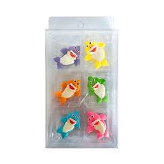 Cake Craft - Baby Shark Sugar Decorations - Pack Of 6